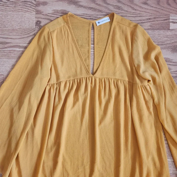 NWT The Impeccable Pig Mustard Mini Dress, Size M. - Picture 2 of 9